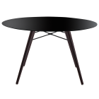 Tisch Papatya Wox D120x75 Gestell Buche Wenge Lack, Tischplatte schwarz 1049M