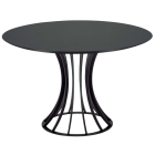 Tisch Papatya Onix Runder 120x120x75 cm schwarz, Tischplatte schwarz