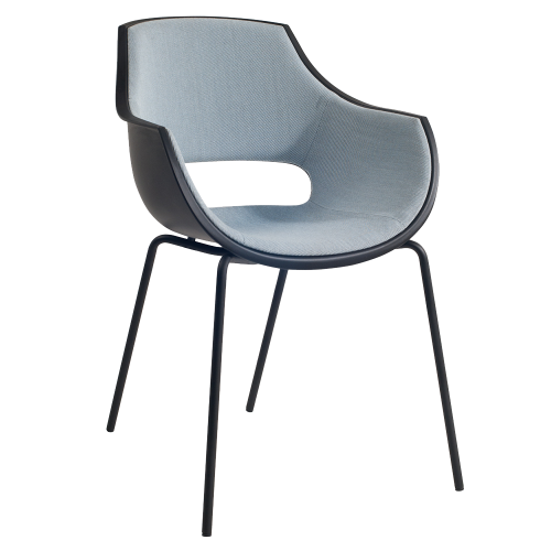 Sessel Opal-ML Pro schwarz, graues Gewebe