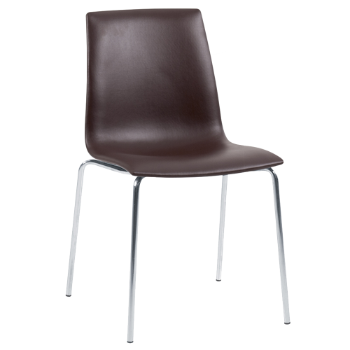 Stuhl Papatya X-TREME SD dunkelbraunes Kunstleder