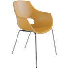 Papatya Opal-ML PRO Sessel gelb, Sesselbeine chrome