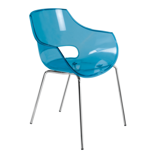 Papatya Opal Sessel transparent Blau