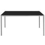 Papatya Idea Tisch 140x80x75 chrome, Tischplatte schwarz