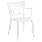 Papatya Opera-K Sessel weißer Stuhlsitz , Oberteil weiß 