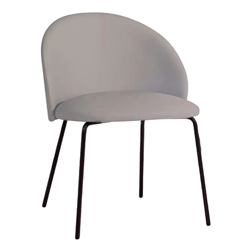 Sessel Papatya Glera-S ML Stuhl, schwarze Metallbeine stoff Valencia Sisal