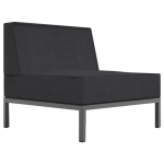 Sofa Papatya Slim Sofagarnitur Hauptmodul (A) anthrazit, Stoff anthrazit