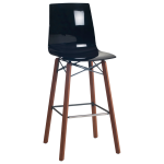 Barhocker Papatya X-Treme BSL Wox Iroko schwarz, Beine aus Irokoholz Barhocker Papatya X-Treme BSL Wox Iroko schwarz, Beine aus Irokoholz