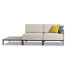 Papatya Slim Sofa Set Beelltisch 74x74x21 anthrazit, botanischer Tisch