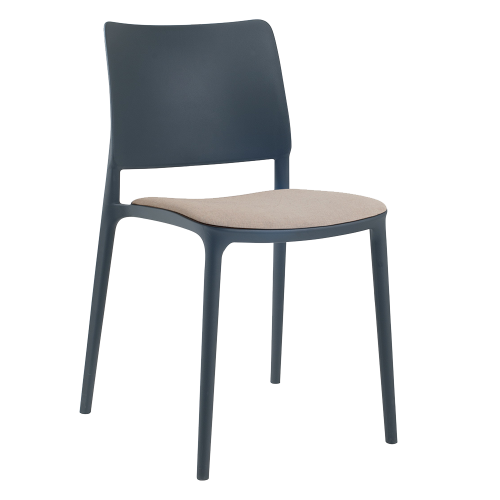 Stuhl mit Sitzkissen Joy-S anthrazitgrau Era Gewebe CSE01