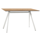 Tisch Papatya Tower 209 139x79x75 weiße Beine, rustikale Tischplatte 3120M