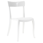 Papatya Hera-S Stuhl weißer Stuhlsitz, Oberteil weiß 