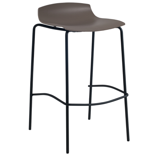 Barhocker Papatya X-Treme BSS Pro ist graubraun, Beine sind schwarz