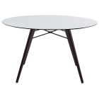 Tisch Papatya Wox D120x75 Fuß Buche Wenge Lack, Tischplatte weiß 1050M