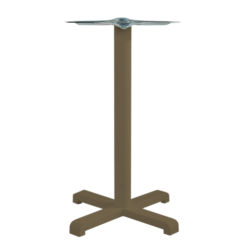 Papatya Plus Tischfuß 63x63x73 cm Matt-grau-braun