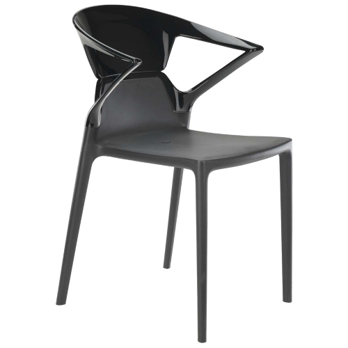 Papatya Ego-K Sessel anthrazitgrau Stuhlsitz, Oberteil Schwarz 