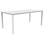 Tisch Papatya Maxima 179x89x75 mattweißer Sockel, weiße Tischplatte 1050M