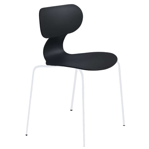 Papatya Yugo-S Stuhl Schwarz , Sesselbeine Elektrophoretische Abscheidung weiß 