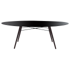 Tisch Papatya Wox 200x120x75 Fuß Buche Wenge Lack, Tischplatte schwarz 1049M