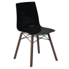 Stuhl Papatya X-Treme S Wox Iroko schwarz, Iroko-Holzbeine