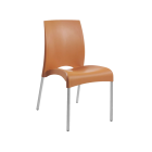 Papatya Vital-S Stuhl orange 16 Stuhlbeine aus Aluminium