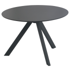 Tisch Papatya Tower 206 d59x50 schwarze Beine, schwarze Tischplatte 1049M