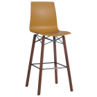 Barhocker Papatya X-Treme BSL Wox Pro Iroko gelb, Beine aus Irokoholz