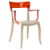 Papatya Hera-K Sessel hellbeige Stuhlsitz, Oberteil transparent rot