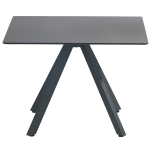 Tisch Papatya Tower 208 59x59x50 schwarze Beine, schwarze Tischplatte 1049M