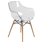 Papatya Opal Sessel-Wox transparent, Material Buchenholz