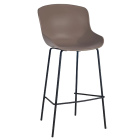 Barstuhl Papatya Globe-S Bar, graubraune Platte 61 schwarze Metallbeine