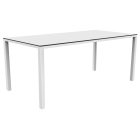 Tisch Papatya Maxima 214x99x75 mattweißer Sockel, weiße Tischplatte 1050
