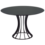 Tisch Papatya Onix Runder 120x120x75 cm schwarz, Tischplatte schwarz