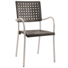 Papatya Karea Sessel Schwarz , Aluminiumbasis