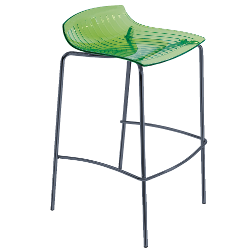Barhocker Papatya X-Treme BSS grün transparent, Beine anthrazit
