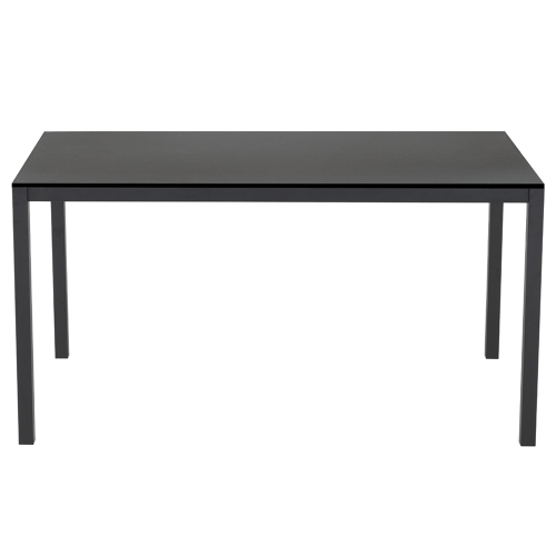 Papatya Idea Tisch 139x79x75 Basis schwarz, Tischplatte schwarz