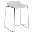 Barhocker Papatya X-Treme Sled BD weißes Kunstleder