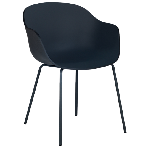 Stuhl Papatya Globe-K ML ist schwarz, Beine sind schwarz