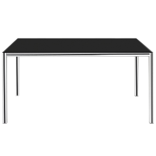 Papatya Idea Tisch 140x80x75 chrome, Tischplatte schwarz