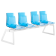 Bank Papatya X-Treme für 4 Sitzer transparent blau, Beine weiß matt