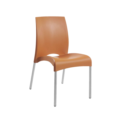 Papatya Vital-S Stuhl orange 16 Stuhlbeine aus Aluminium