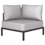 Sofa Papatya Slim Stripe Eckmodul (B) Wenge, beiger Stoff Sofa Papatya Slim Stripe Eckmodul (B) Wenge, beiger Stoff