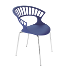 Papatya Tiara Sessel magenta, Chrombasis