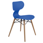 Stuhl Papatya Yugo-S Wox  blau, Beine Buche natur lackiert