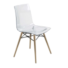 Papatya X-Treme S Stuhl Wox transparent, Sesselbeine lackiertes Buchenholz