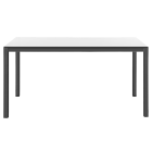 Papatya Idea Tisch 119x79x75 Fuß anthrazit, Tischplatte weiß