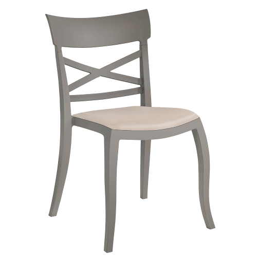 Stuhl mit Sitzkissen XSera-SP bronzebeige Gewebe