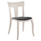 Stuhl mit Sitzkissen Toro-S beige Stamskin schwarzes Gewebe 002