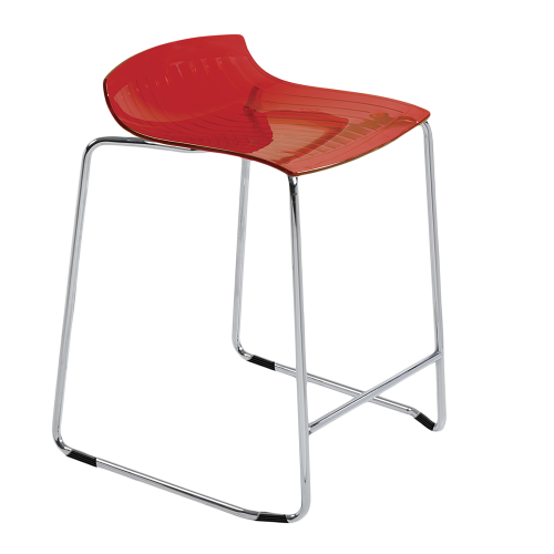 Papatya X-Treme Sled Barhocker transparent rot