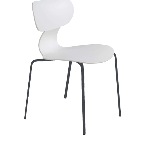 Papatya Yugo-S Stuhl weiß , Sesselbeine Elektrophoretische Abscheidung anthrazitgrau