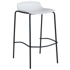 Barhocker Papatya X-Treme BSS Pro ist weiß, Beine sind schwarz